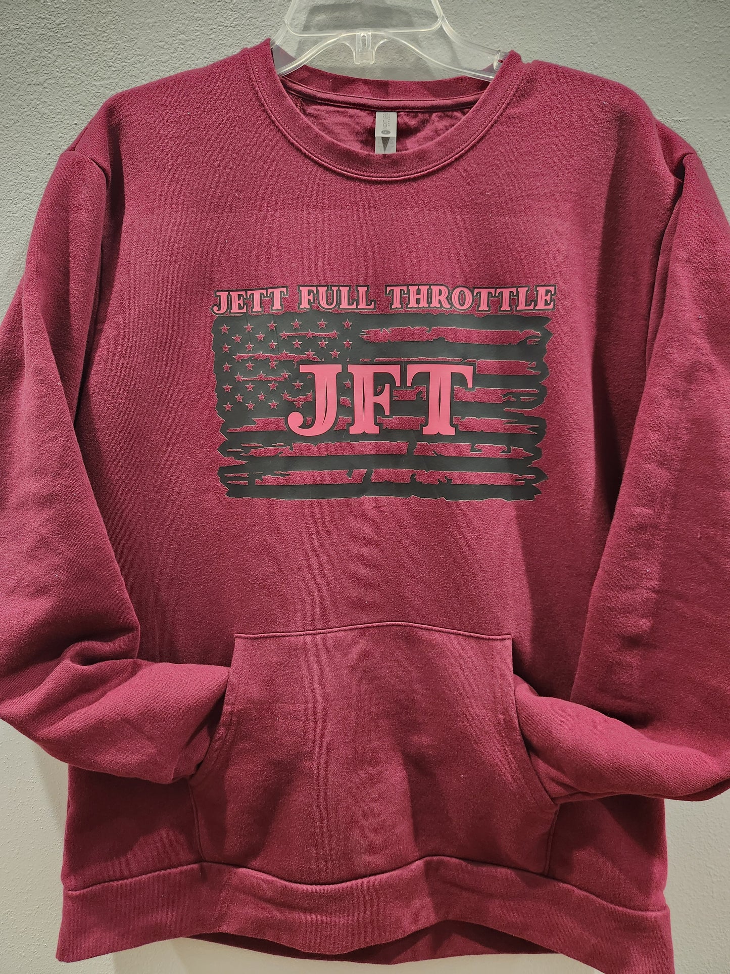 SWEATSHIRT WITH POCKETS and JFT Flag Logo Adult