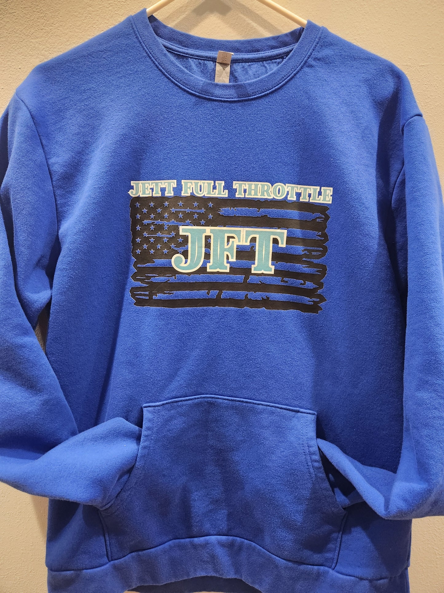 SWEATSHIRT WITH POCKETS and JFT Flag Logo Adult