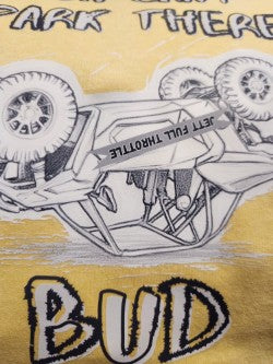 YUH CAN'T PARK THERE BUD Yellow Youth T-Shirt